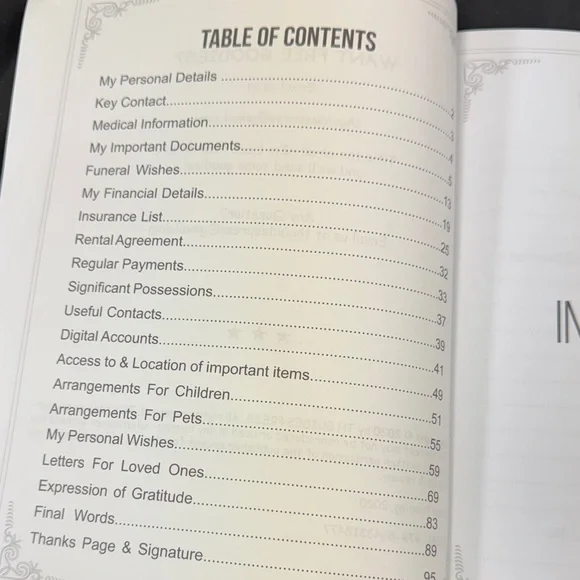 I’m Dead Now What? Decorative End of Life Planner Make life easier for those - Picture 3 of 4